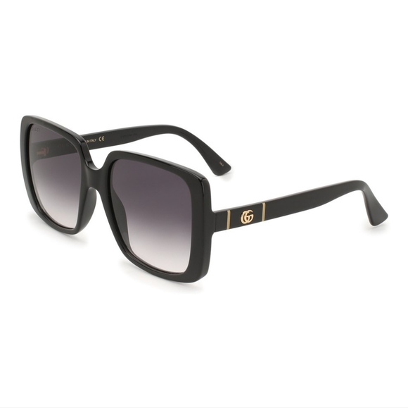 NEW GUCCI WOMEN'S OVERSIZED SQUARE SUNGLASSES GG0632S 001 BLACK GUCCI - Picture 9 of 13